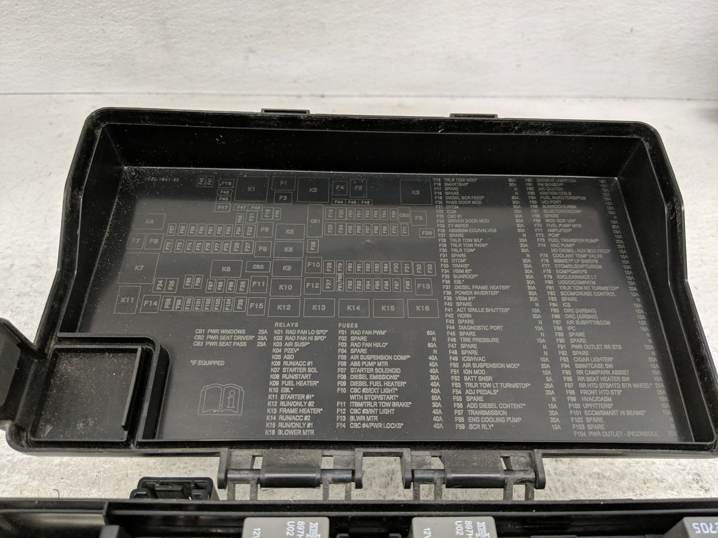 2014 Dodge Ram 1500 Fusebox Fuse Box Panel Relay Module P/N:7140-1980-30 P68089578AG Fits OEM Used Auto Parts - Oemusedautop