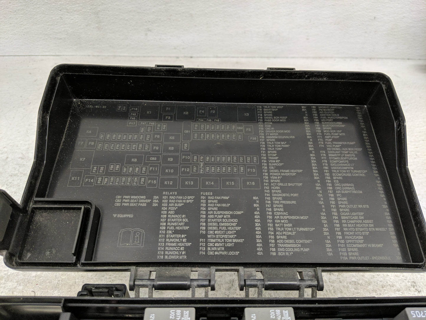 2014 Dodge Ram 1500 Fusebox Fuse Box Panel Relay Module P/N:7140-1980-30 P68089578AG Fits OEM Used Auto Parts - Oemusedautop