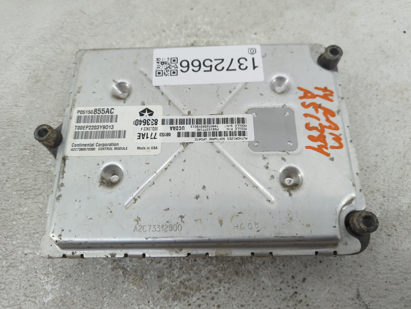 2014 Dodge Ram 1500 PCM Engine Control Computer ECU ECM PCU OEM P/N:P65153771AE Fits OEM Used Auto Parts - Oemusedautoparts1