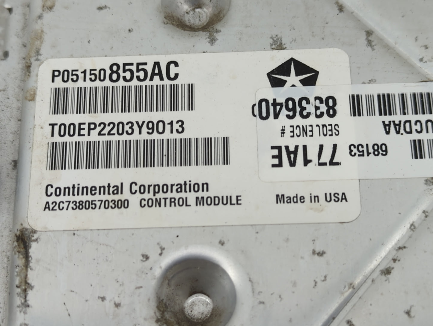 2014 Dodge Ram 1500 PCM Engine Control Computer ECU ECM PCU OEM P/N:P65153771AE Fits OEM Used Auto Parts - Oemusedautoparts1