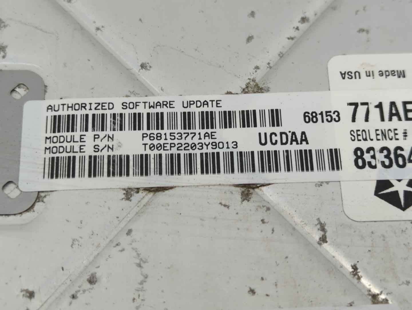 2014 Dodge Ram 1500 PCM Engine Control Computer ECU ECM PCU OEM P/N:P65153771AE Fits OEM Used Auto Parts - Oemusedautoparts1