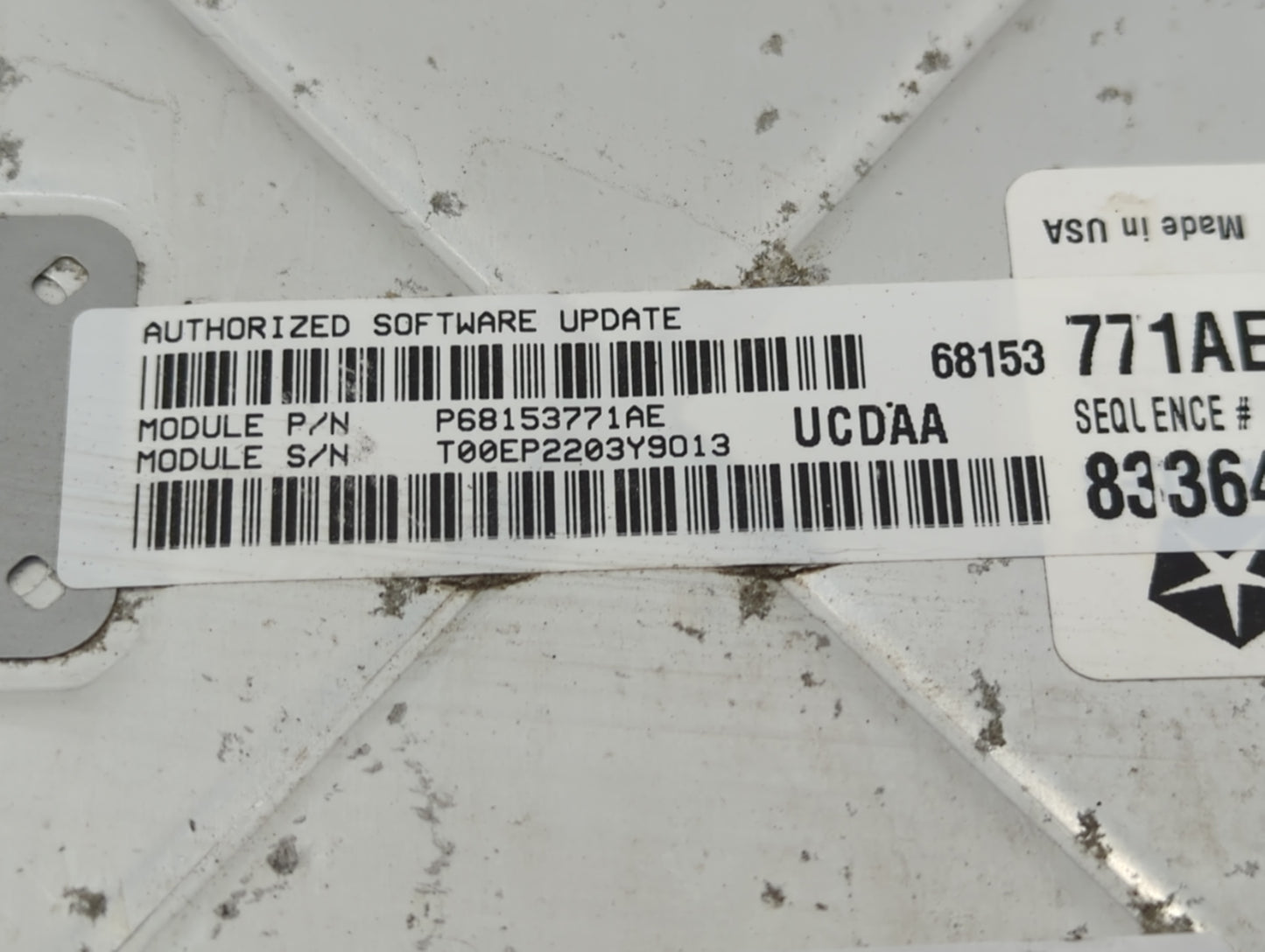 2014 Dodge Ram 1500 PCM Engine Control Computer ECU ECM PCU OEM P/N:P65153771AE Fits OEM Used Auto Parts - Oemusedautoparts1