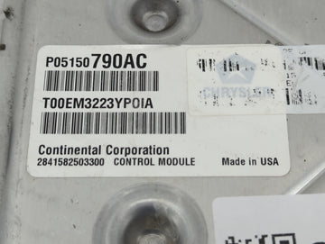2014 Dodge Ram 1500 PCM Engine Control Computer ECU ECM PCU OEM P/N:05150790AC Fits OEM Used Auto Parts