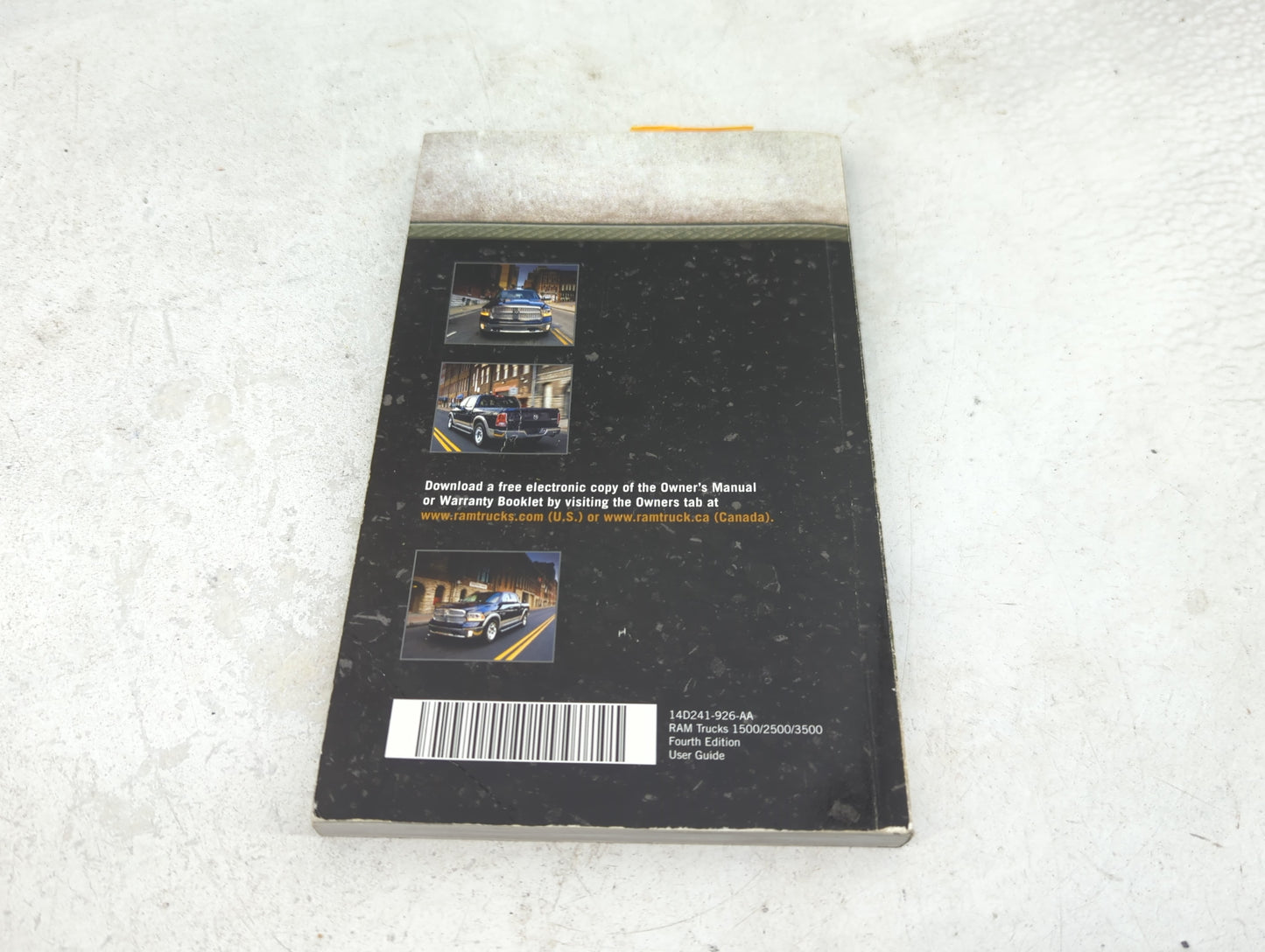 2014 Dodge Ram 1500 Owners Manual Book Guide P/N:14D241-926-AA OEM Used Auto Parts - Oemusedautoparts1.com