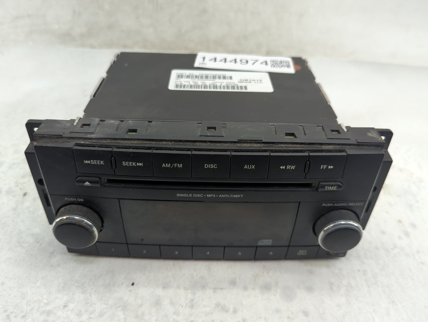 2012-2020 Dodge Grand Caravan Radio AM FM Cd Player Receiver Replacement P/N:P05091301AC Fits OEM Used Auto Parts - Oemuseda