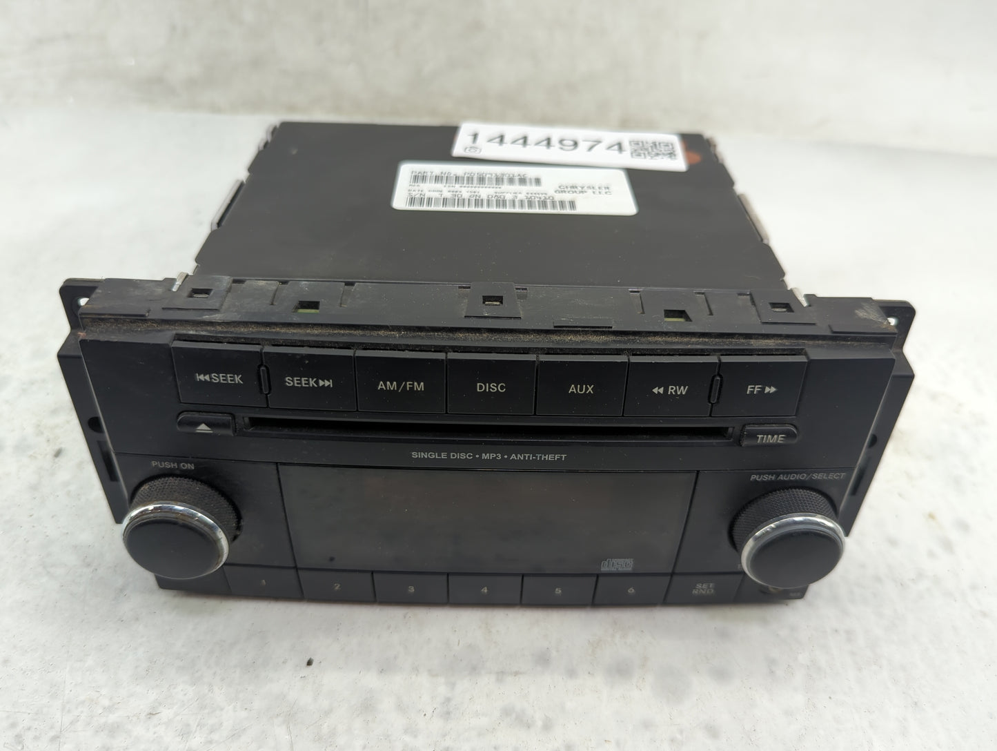 2012-2020 Dodge Grand Caravan Radio AM FM Cd Player Receiver Replacement P/N:P05091301AC Fits OEM Used Auto Parts - Oemuseda
