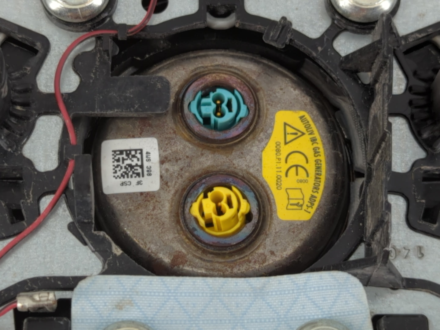 2014 Fiat 500 Air Bag Driver Left Steering Wheel Mounted P/N:07356121170 Fits OEM Used Auto Parts - Oemusedautoparts1.com