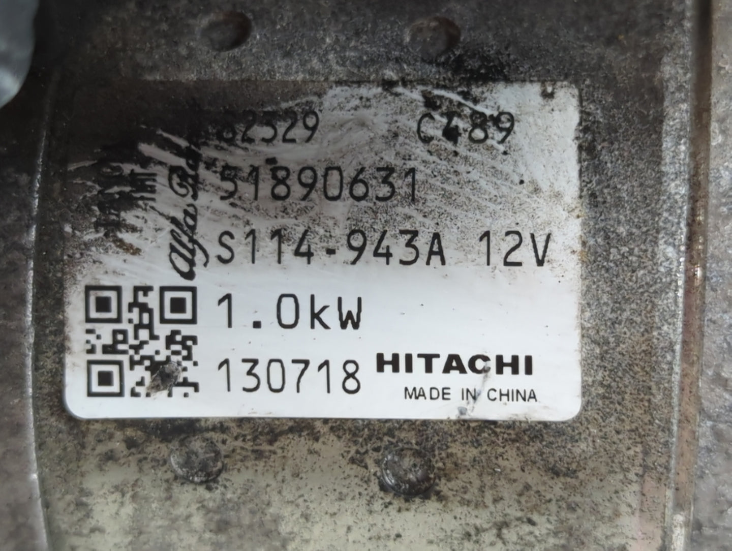 2014-2017 Fiat 500 Car Starter Motor Solenoid OEM P/N:51890631 Fits Fits 2014 2015 2016 2017 2018 OEM Used Auto Parts - Oemu