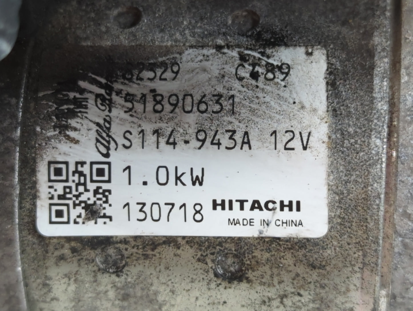 2014-2017 Fiat 500 Car Starter Motor Solenoid OEM P/N:51890631 Fits Fits 2014 2015 2016 2017 2018 OEM Used Auto Parts - Oemu