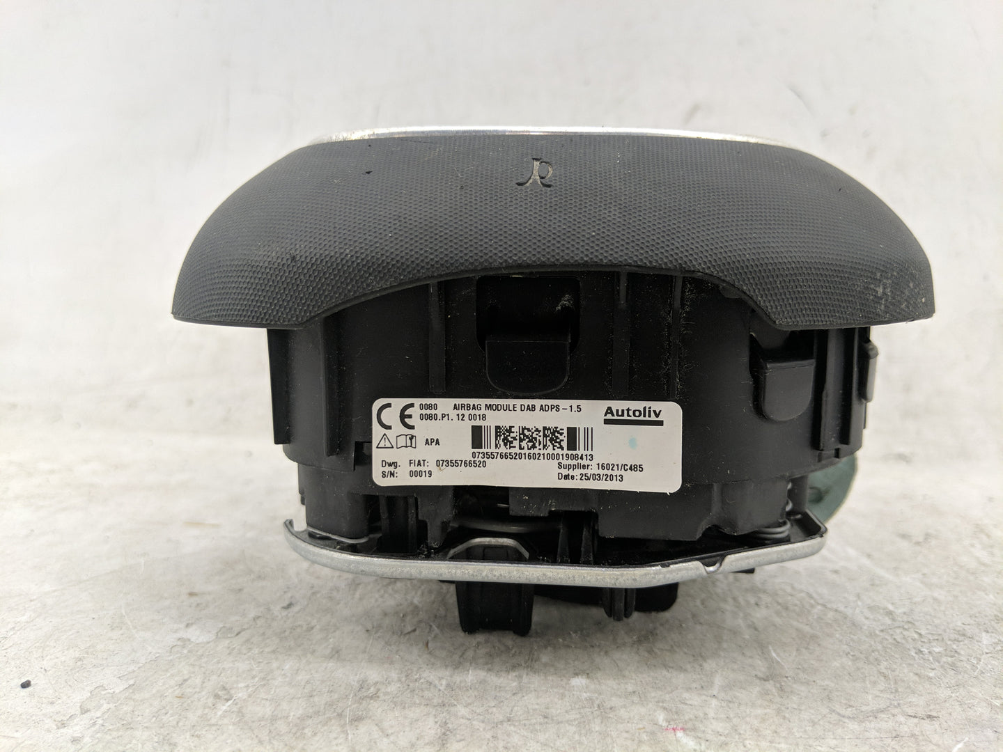 2014 Fiat 500 Air Bag Driver Left Steering Wheel Mounted - Oemusedautoparts1.com