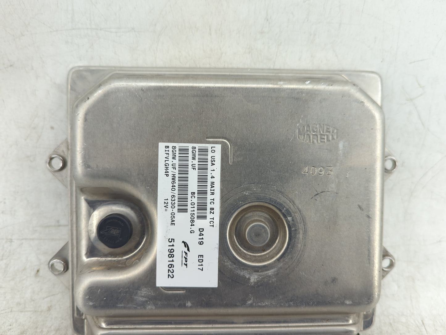 2014-2017 Fiat 500 PCM Engine Control Computer ECU ECM PCU OEM P/N:51981622 Fits Fits 2014 2015 2016 2017 OEM Used Auto Part