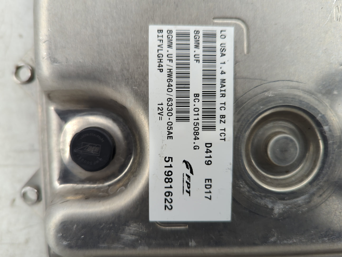 2014-2017 Fiat 500 PCM Engine Control Computer ECU ECM PCU OEM P/N:51981622 Fits Fits 2014 2015 2016 2017 OEM Used Auto Part