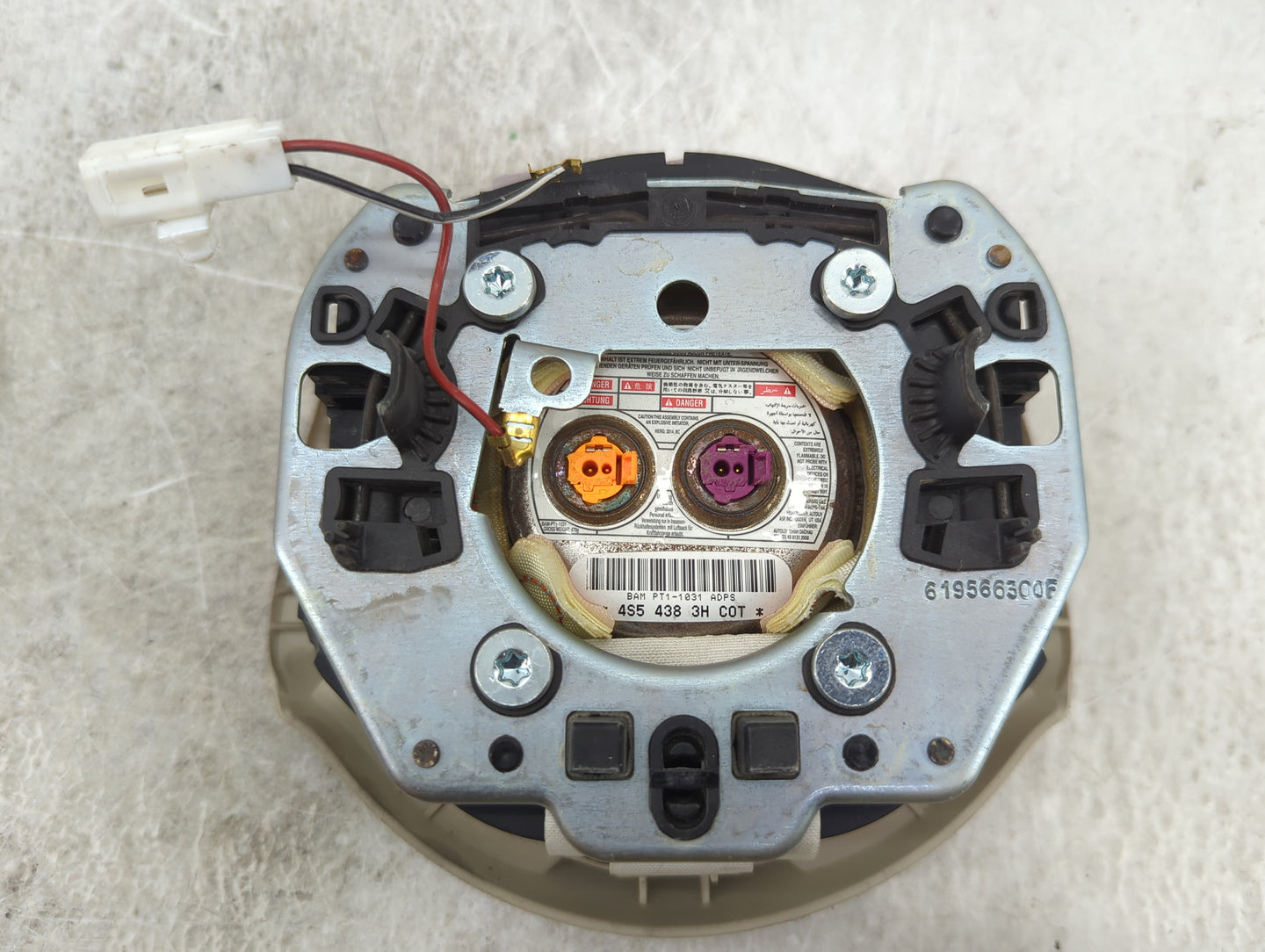 2014 Fiat 500 Air Bag Driver Left Steering Wheel Mounted P/N:T65N50794P0244 4S5 438 3H COT, BAM PT1-1031 ADPS Fits OEM Used 