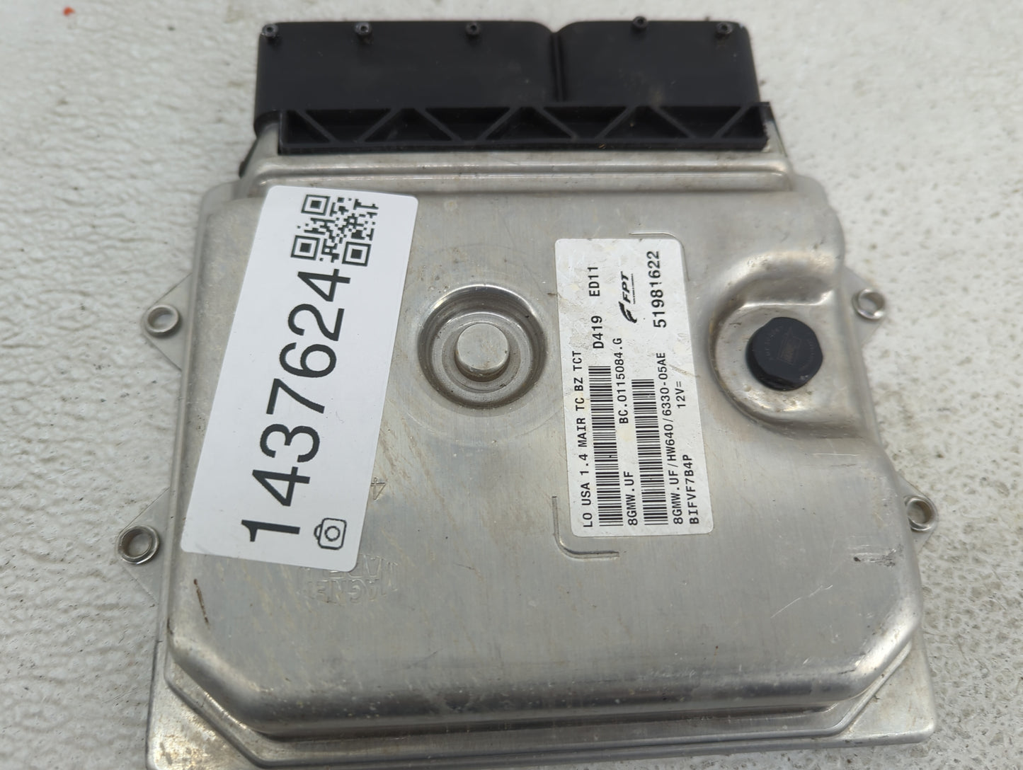 2014-2017 Fiat 500 PCM Engine Control Computer ECU ECM PCU OEM P/N:BC.0115084.G 51981622, BIFVF7B4P Fits Fits 2014 2015 2016