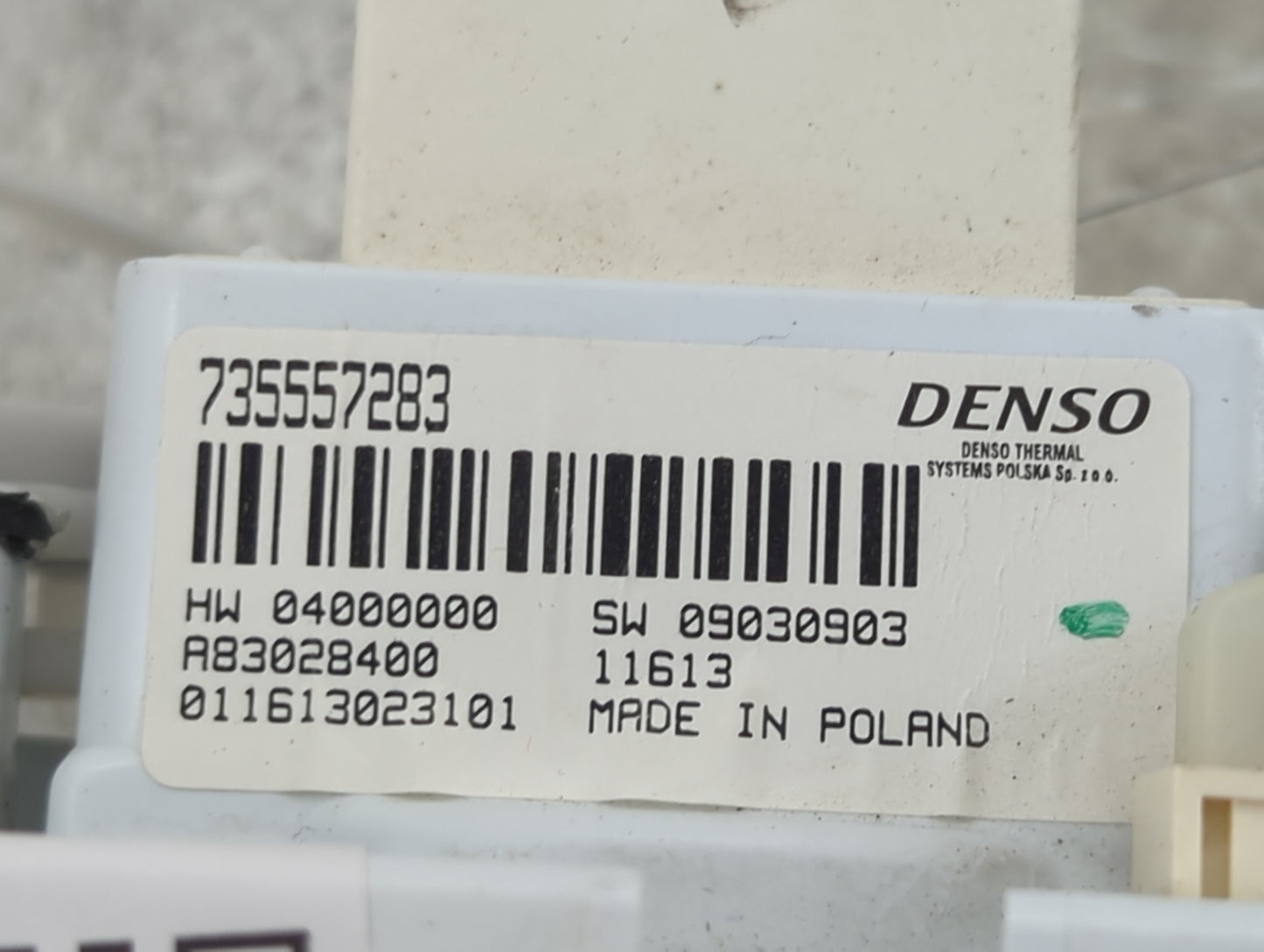 2014 Fiat 500 Climate Control Module Temperature AC/Heater Replacement P/N:735557283 A83028400 Fits OEM Used Auto Parts - Oe