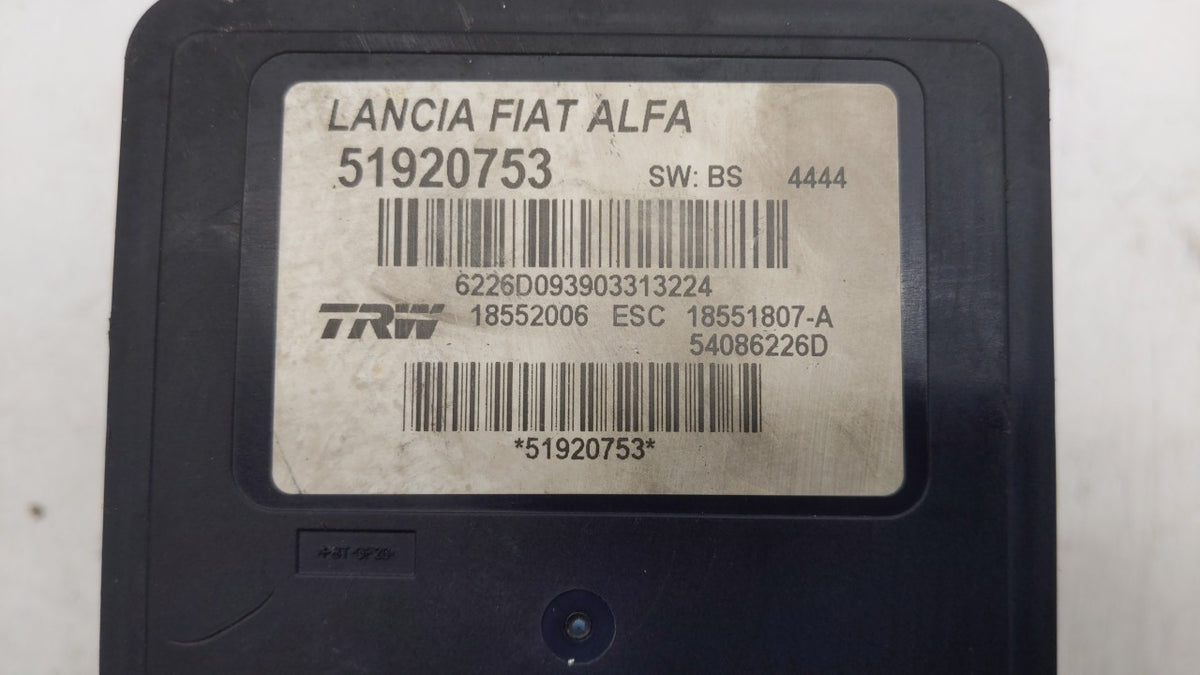 2014-2017 Fiat 500 Anti-Lock Brake ABS Pump Module Actuator OEM P/N:51920753 Fits Fits 2014 2015 2016 2017 OEM Used Auto Par