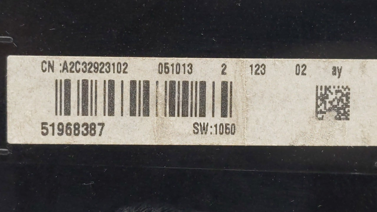 2014 Fiat 500 Instrument Cluster Speedometer Gauges P/N:51968387 Fits OEM Used Auto Parts - Oemusedautoparts1.com