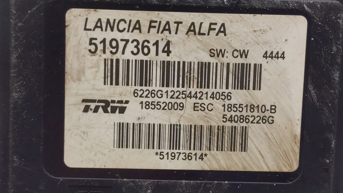 2014 Fiat 500 Anti-Lock Brake ABS Pump Module Actuator OEM P/N:51920753 51973614 Fits OEM Used Auto Parts - Oemusedautoparts