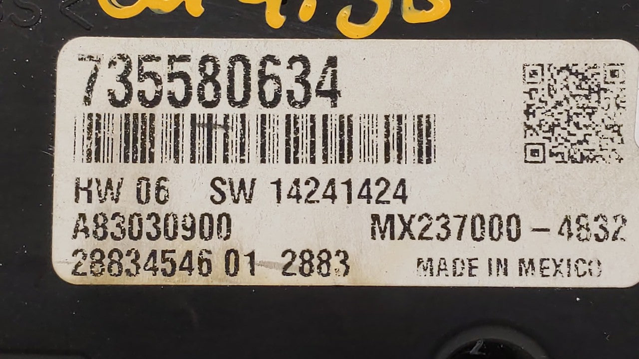 2014 Fiat 500 Climate Control Module Temperature AC/Heater Replacement P/N:A83030900 735580634 Fits OEM Used Auto Parts - Oe