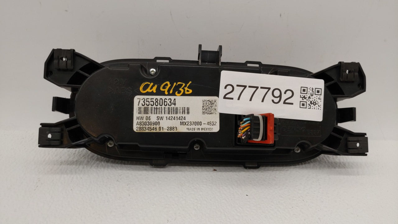 2014 Fiat 500 Climate Control Module Temperature AC/Heater Replacement P/N:A83030900 735580634 Fits OEM Used Auto Parts - Oe