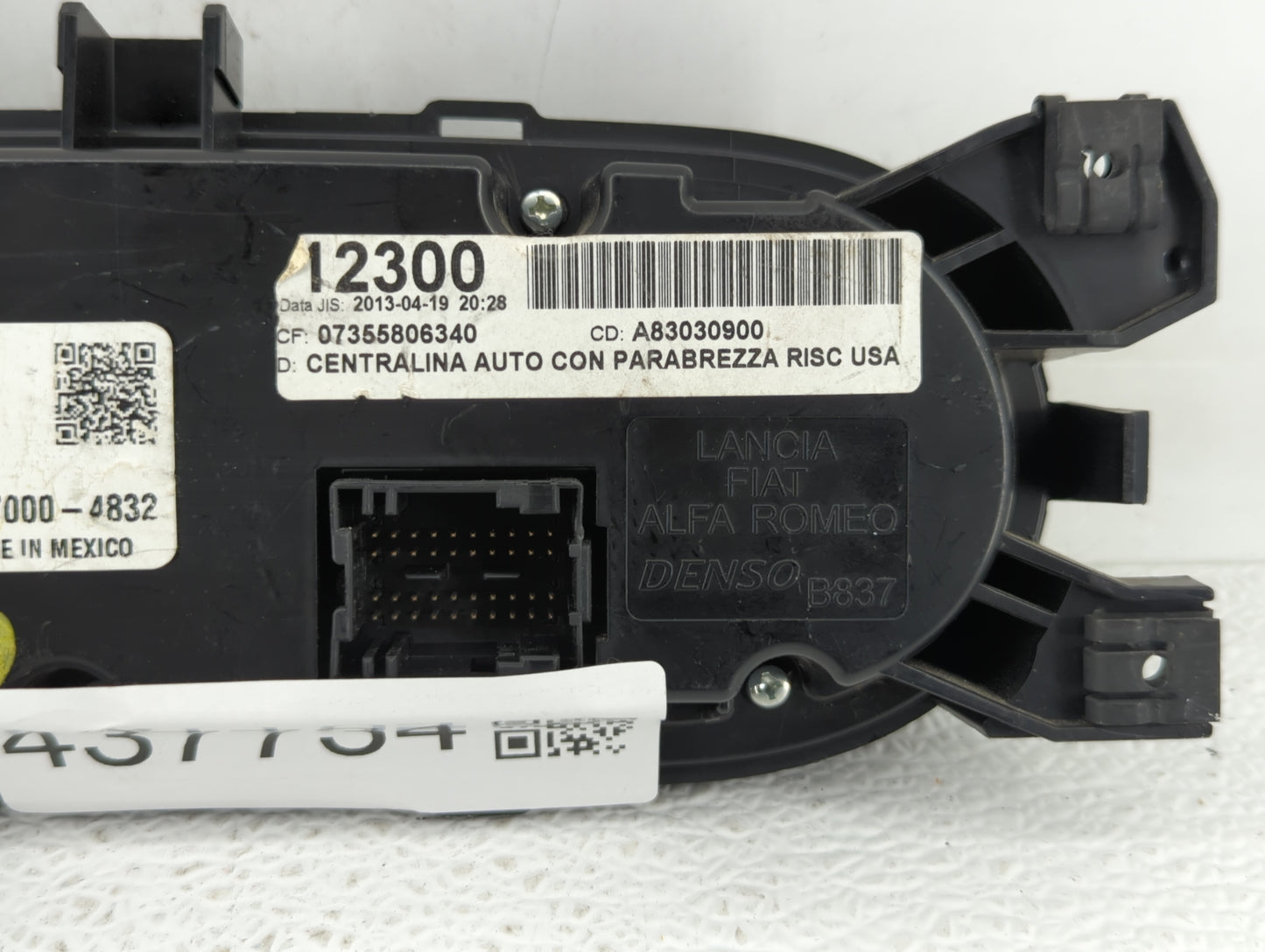 2014 Fiat 500 Climate Control Module Temperature AC/Heater Replacement P/N:838792Z 735580634, 735557283 Fits OEM Used Auto P