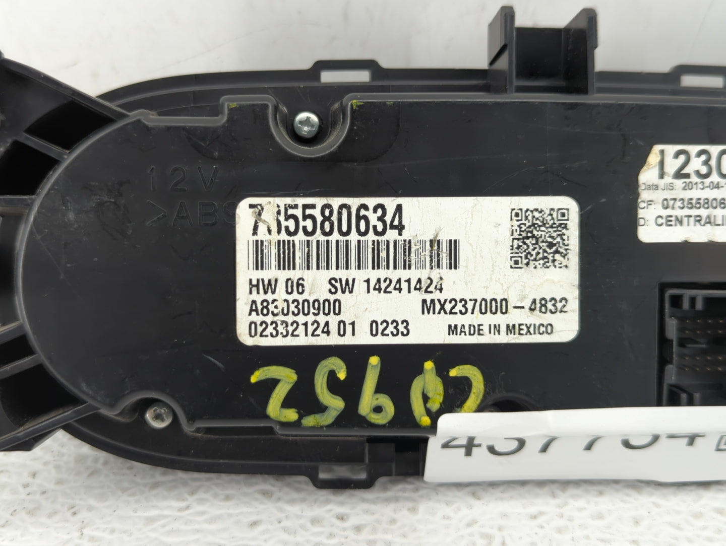 2014 Fiat 500 Climate Control Module Temperature AC/Heater Replacement P/N:838792Z 735580634, 735557283 Fits OEM Used Auto P