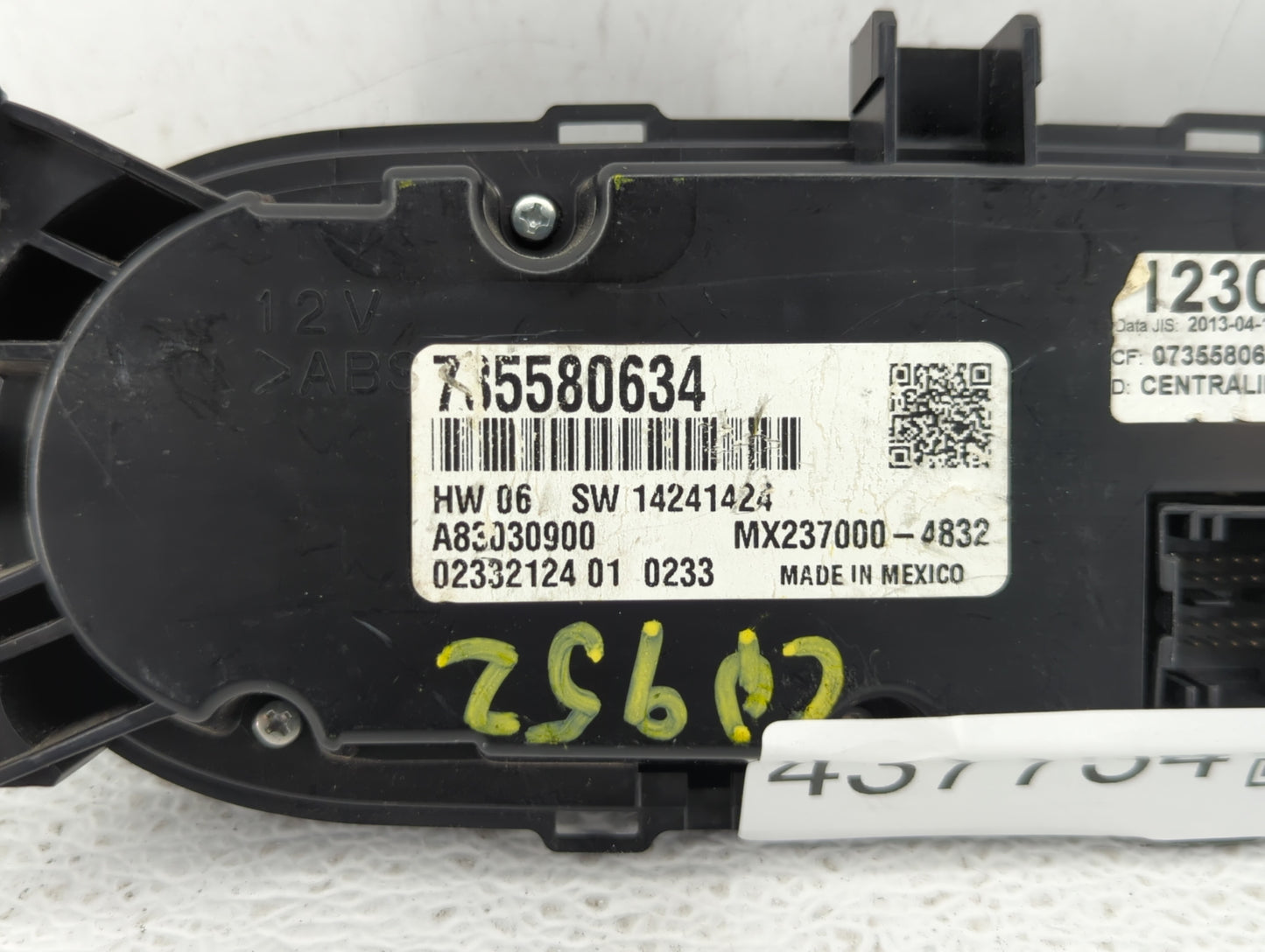 2014 Fiat 500 Climate Control Module Temperature AC/Heater Replacement P/N:838792Z 735580634, 735557283 Fits OEM Used Auto P