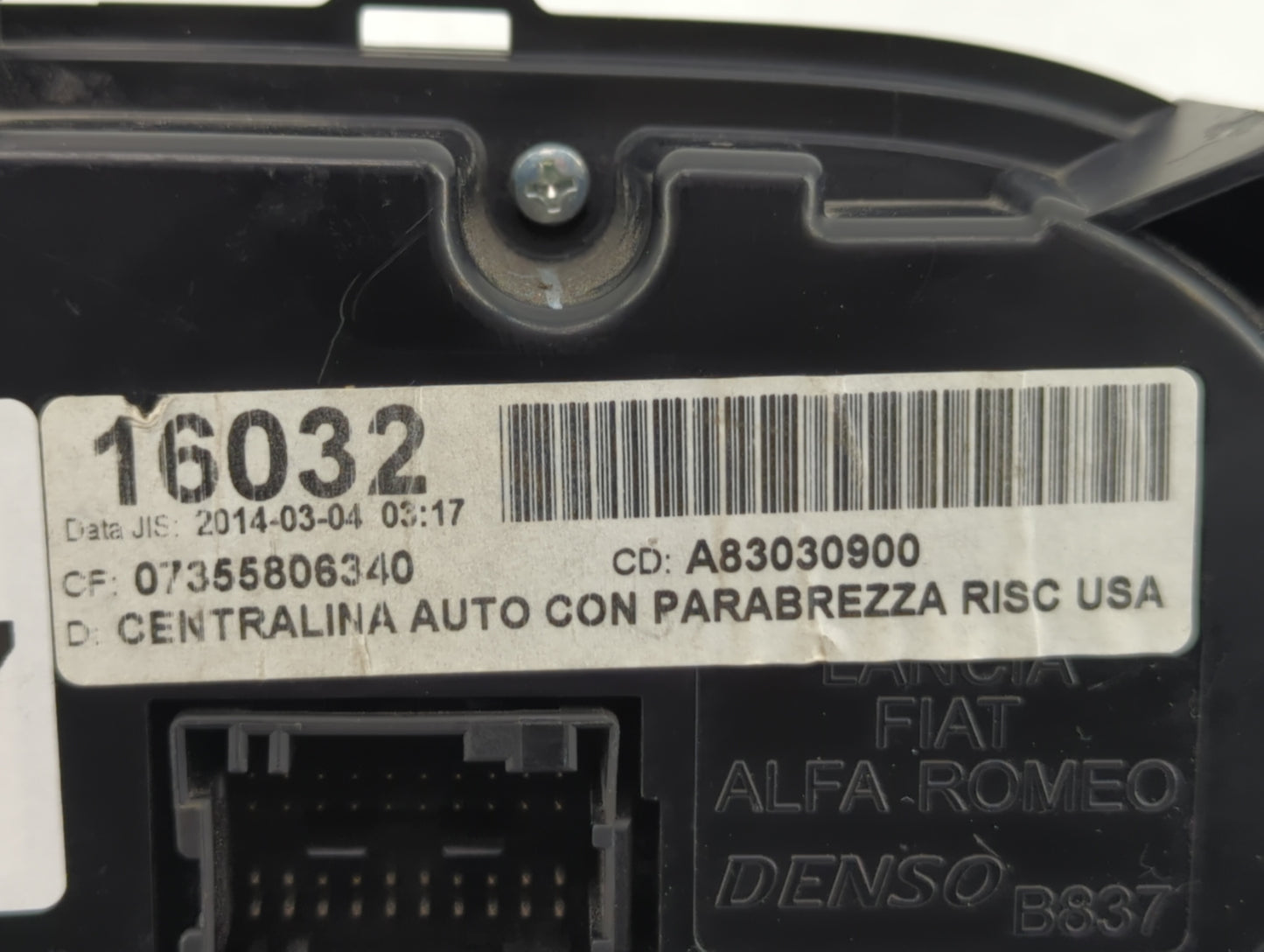 2014 Fiat 500 Climate Control Module Temperature AC/Heater Replacement P/N:735613957 A83030900, 735580634 Fits OEM Used Auto