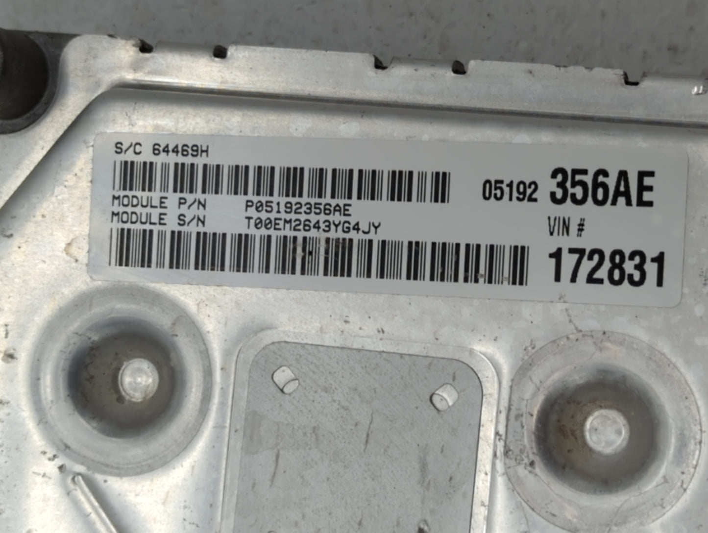 2014 Fiat 500 PCM Engine Control Computer ECU ECM PCU OEM P/N:P05192356AH P05192356AG, P68086287AE, P05192356AE Fits OEM Use