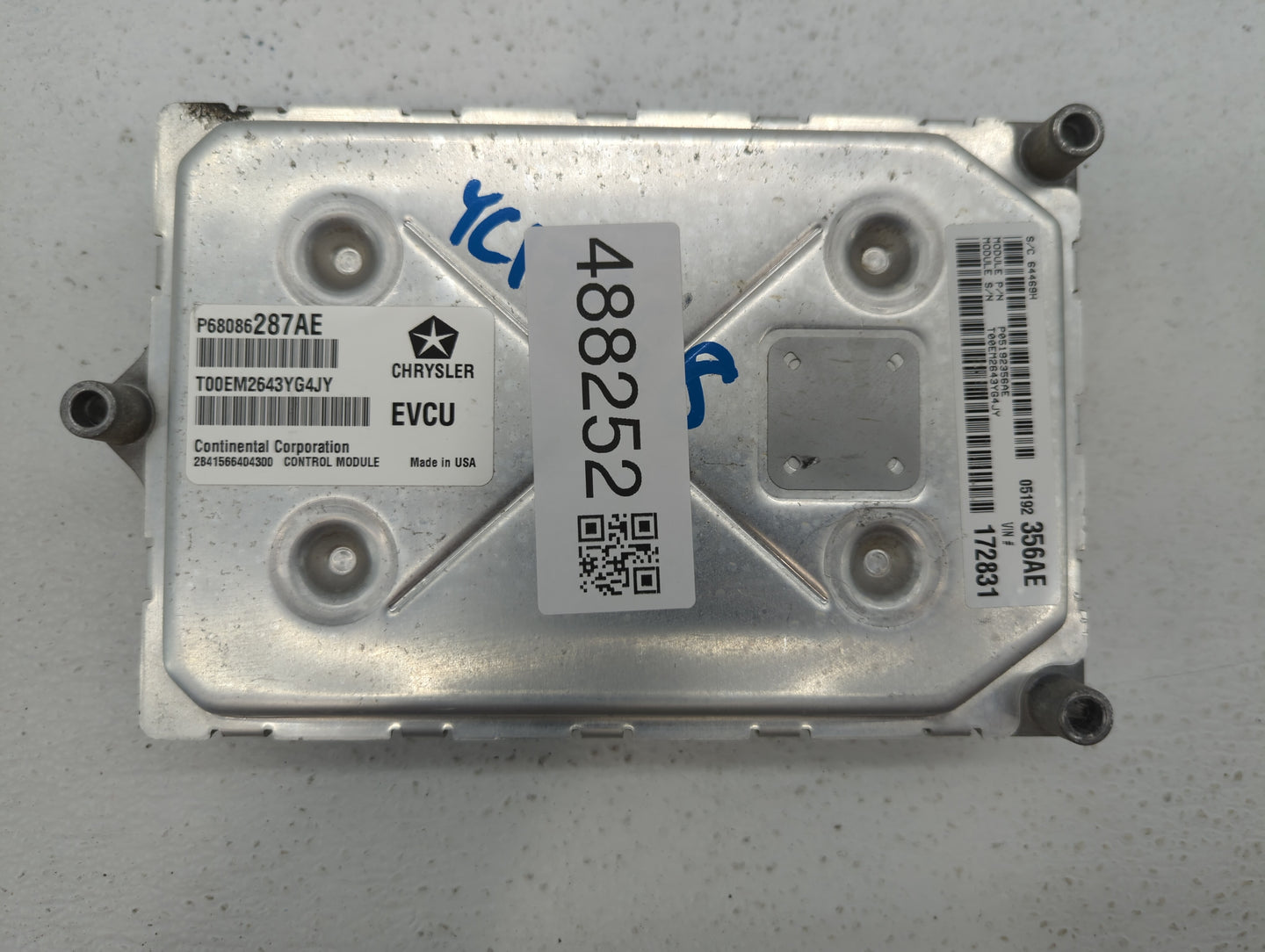 2014 Fiat 500 PCM Engine Control Computer ECU ECM PCU OEM P/N:P05192356AH P05192356AG, P68086287AE, P05192356AE Fits OEM Use