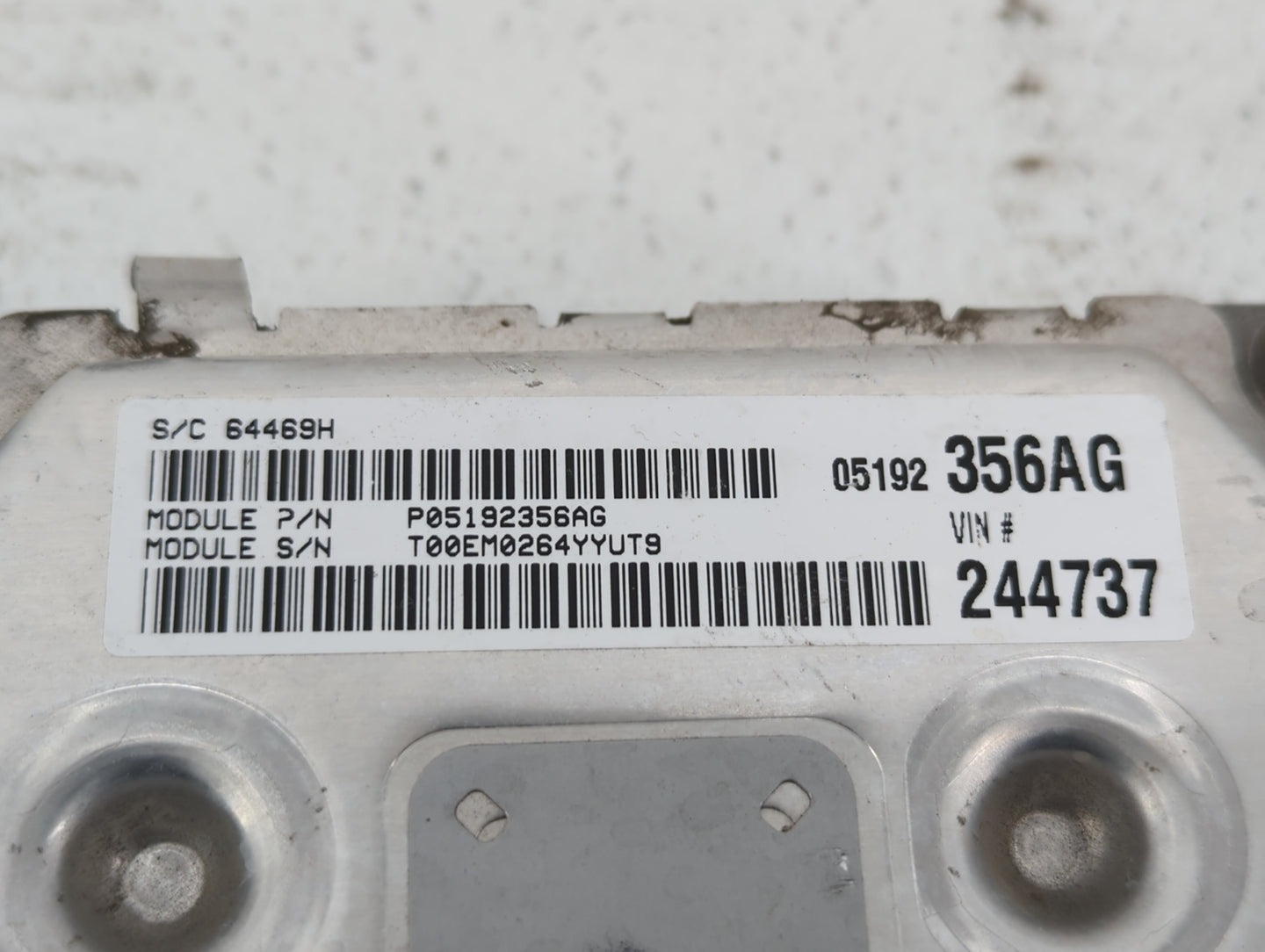 2014 Fiat 500 PCM Engine Control Computer ECU ECM PCU OEM P/N:P68086287AE Fits OEM Used Auto Parts - Oemusedautoparts1.com