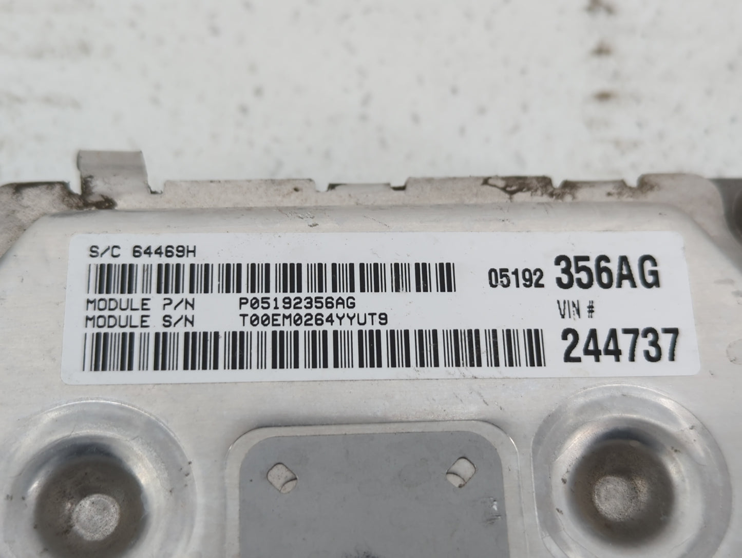 2014 Fiat 500 PCM Engine Control Computer ECU ECM PCU OEM P/N:P68086287AE Fits OEM Used Auto Parts - Oemusedautoparts1.com