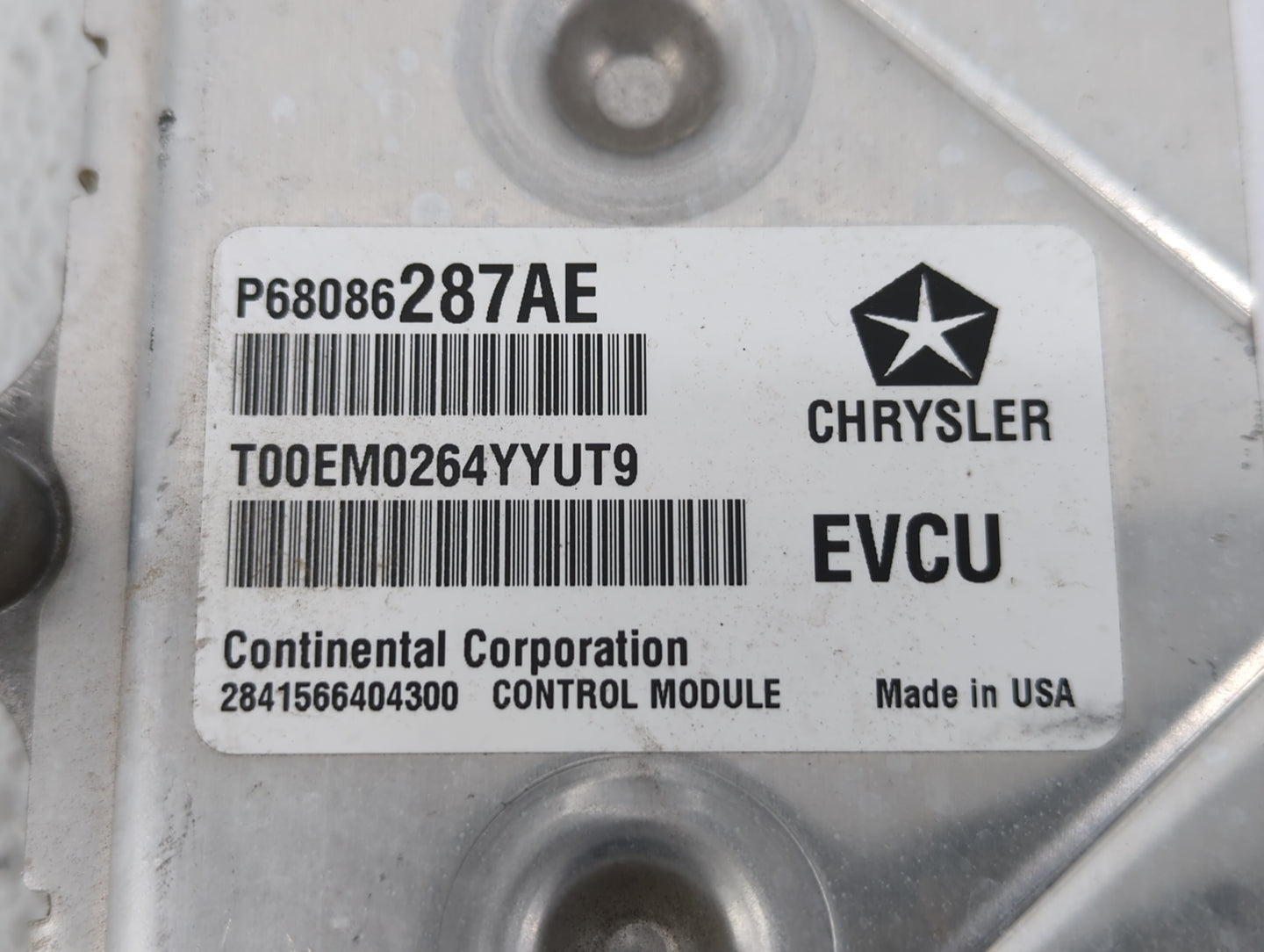 2014 Fiat 500 PCM Engine Control Computer ECU ECM PCU OEM P/N:P68086287AE Fits OEM Used Auto Parts - Oemusedautoparts1.com