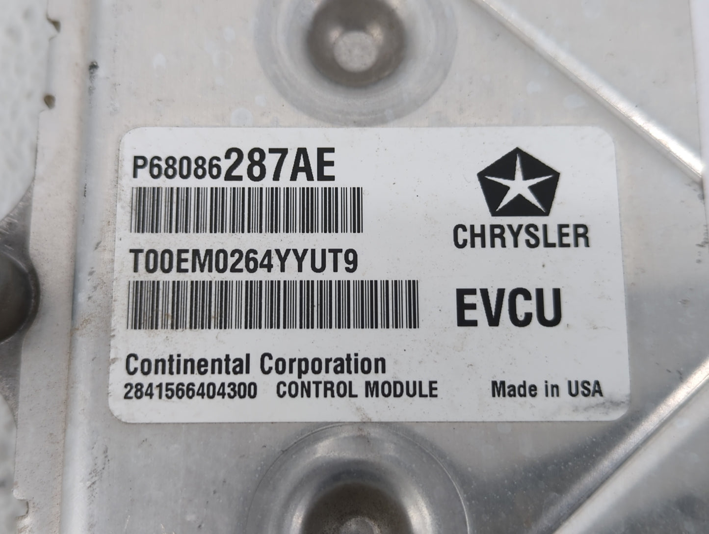 2014 Fiat 500 PCM Engine Control Computer ECU ECM PCU OEM P/N:P68086287AE Fits OEM Used Auto Parts - Oemusedautoparts1.com