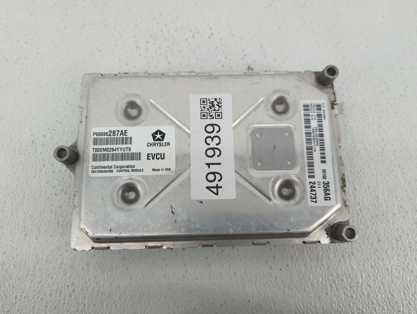 2014 Fiat 500 PCM Engine Control Computer ECU ECM PCU OEM P/N:P68086287AE Fits OEM Used Auto Parts - Oemusedautoparts1.com