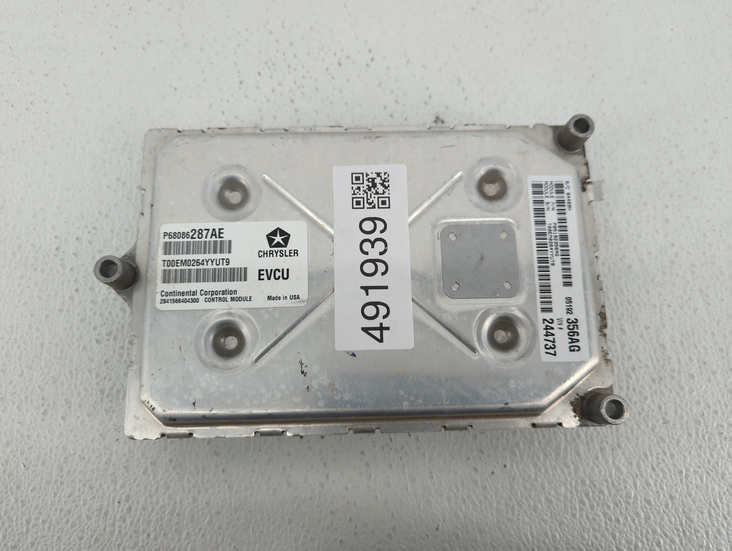 2014 Fiat 500 PCM Engine Control Computer ECU ECM PCU OEM P/N:P68086287AE Fits OEM Used Auto Parts - Oemusedautoparts1.com