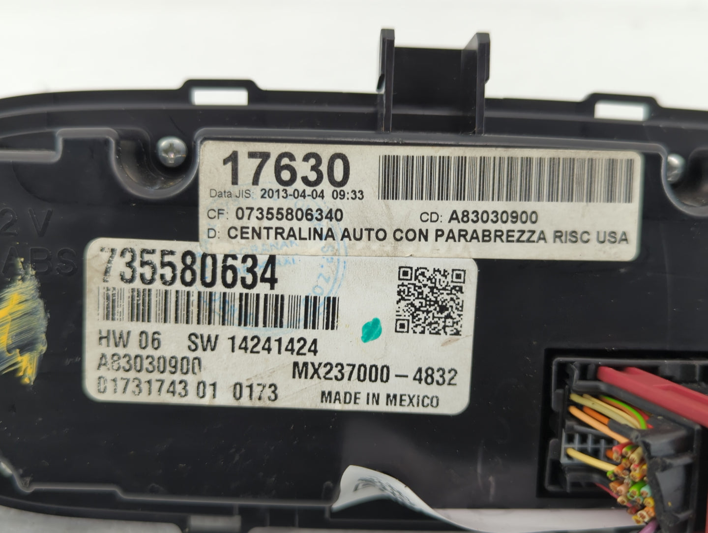 2014 Fiat 500 Climate Control Module Temperature AC/Heater Replacement P/N:735580634 Fits OEM Used Auto Parts - Oemusedautop