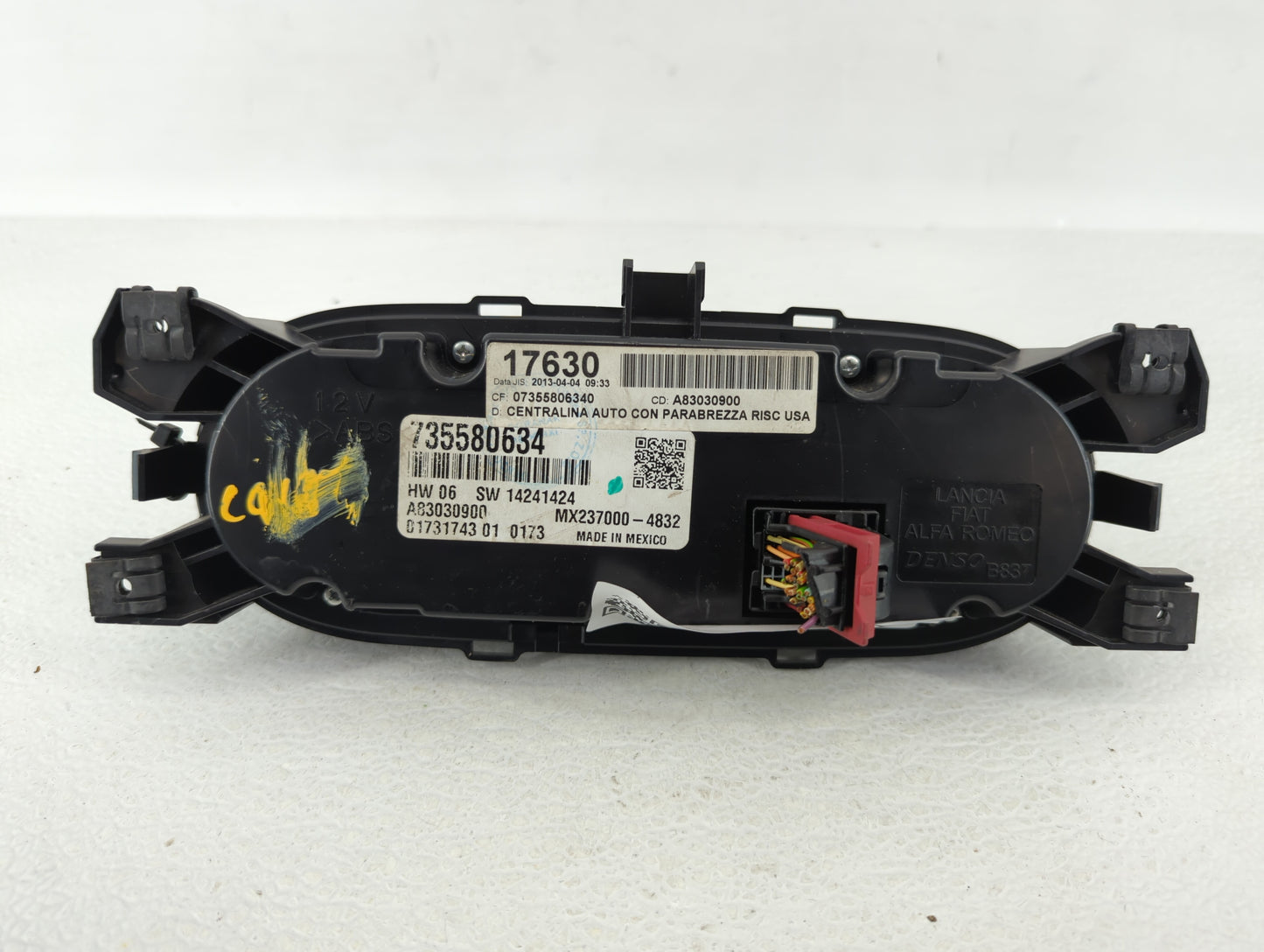 2014 Fiat 500 Climate Control Module Temperature AC/Heater Replacement P/N:735580634 Fits OEM Used Auto Parts - Oemusedautop