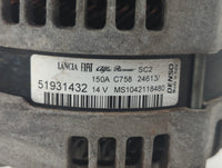 2014-2017 Fiat 500 Alternator Replacement Generator Charging Assembly Engine OEM P/N:51931432 Fits Fits 2014 2015 2016 2017 