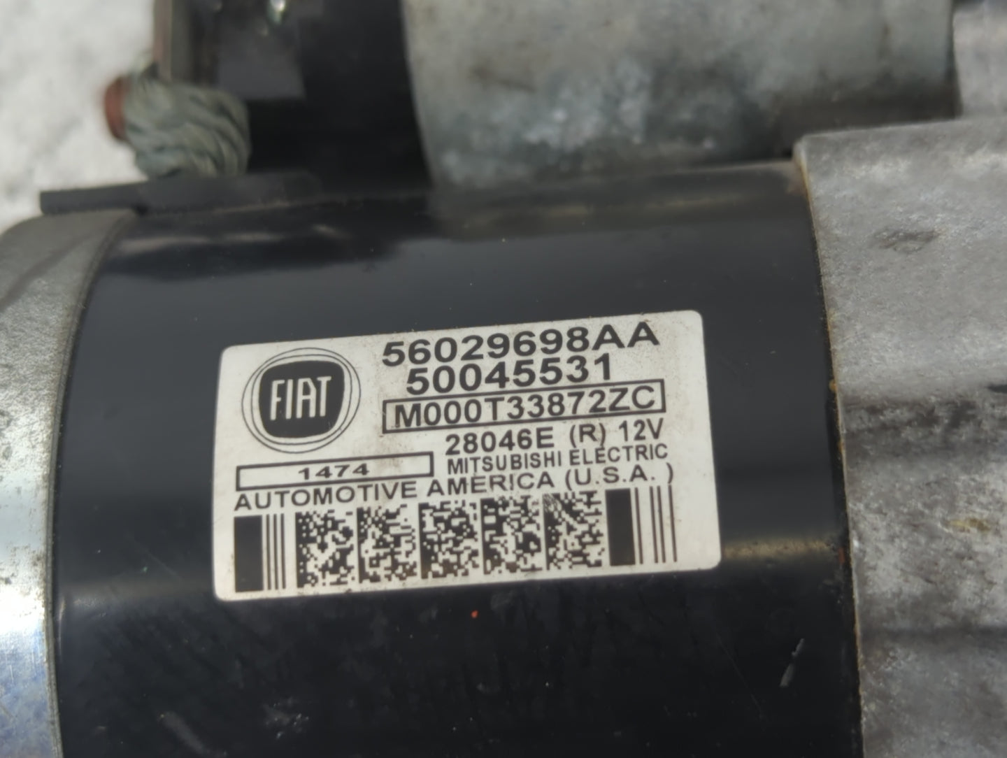 2012-2017 Fiat 500 Car Starter Motor Solenoid OEM P/N:56029698AA Fits Fits 2012 2013 2014 2015 2016 2017 OEM Used Auto Parts