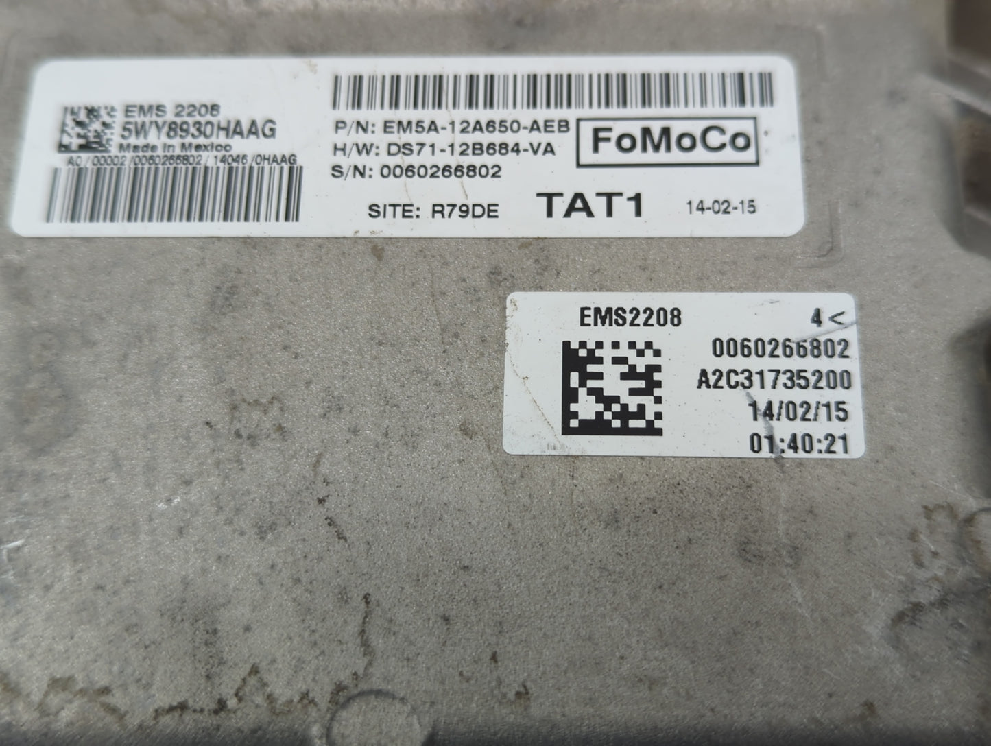 2014-2016 Ford C-Max PCM Engine Control Computer ECU ECM PCU OEM P/N:EM5A-12A650-AEB Fits Fits 2014 2015 2016 OEM Used Auto 