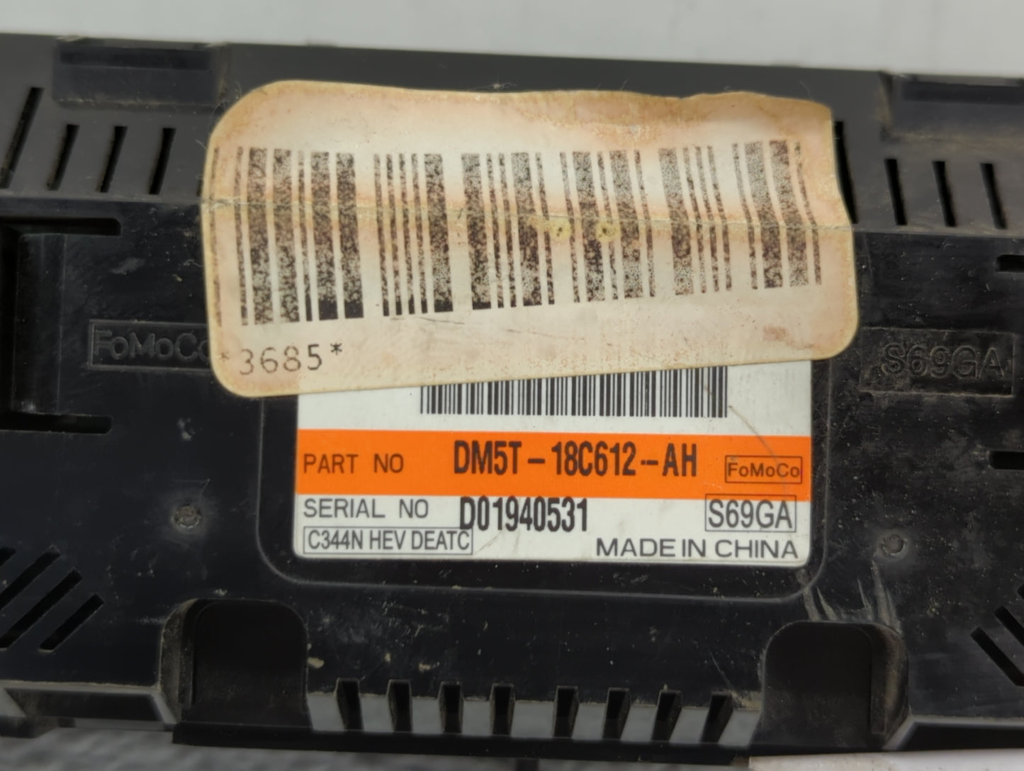 2013-2016 Ford C-Max Climate Control Module Temperature AC/Heater Replacement P/N:DM5T-18C612-AK DM5T-18C612-AG Fits OEM Use