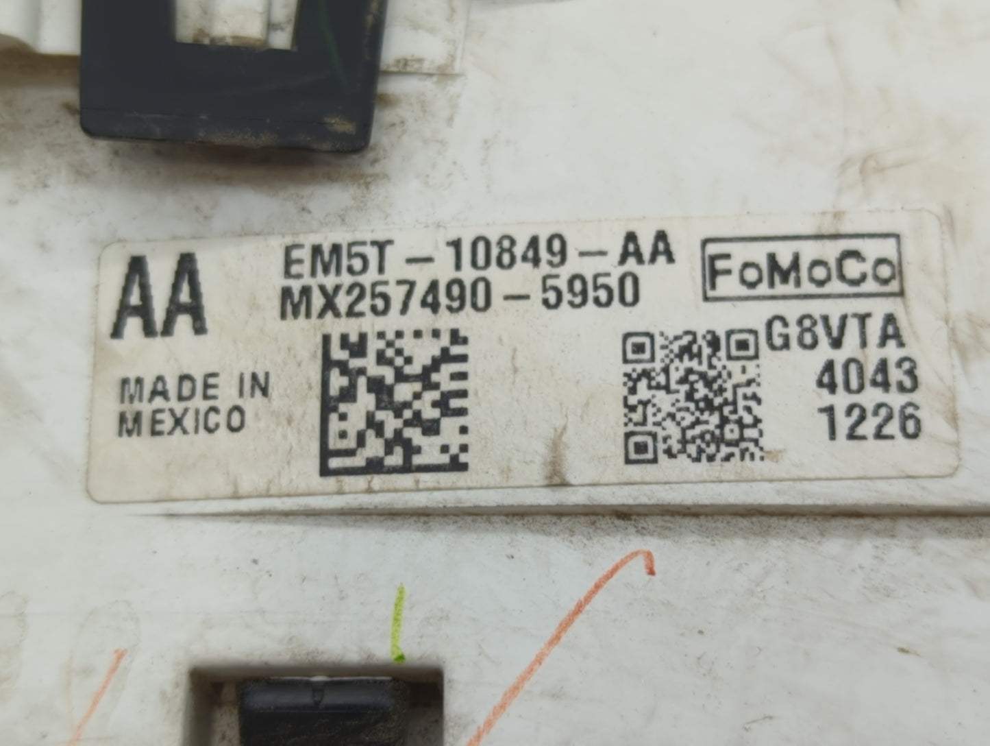 2014 Ford C-Max Instrument Cluster Speedometer Gauges P/N:EM5T-10849-AA Fits OEM Used Auto Parts - Oemusedautoparts1.com
