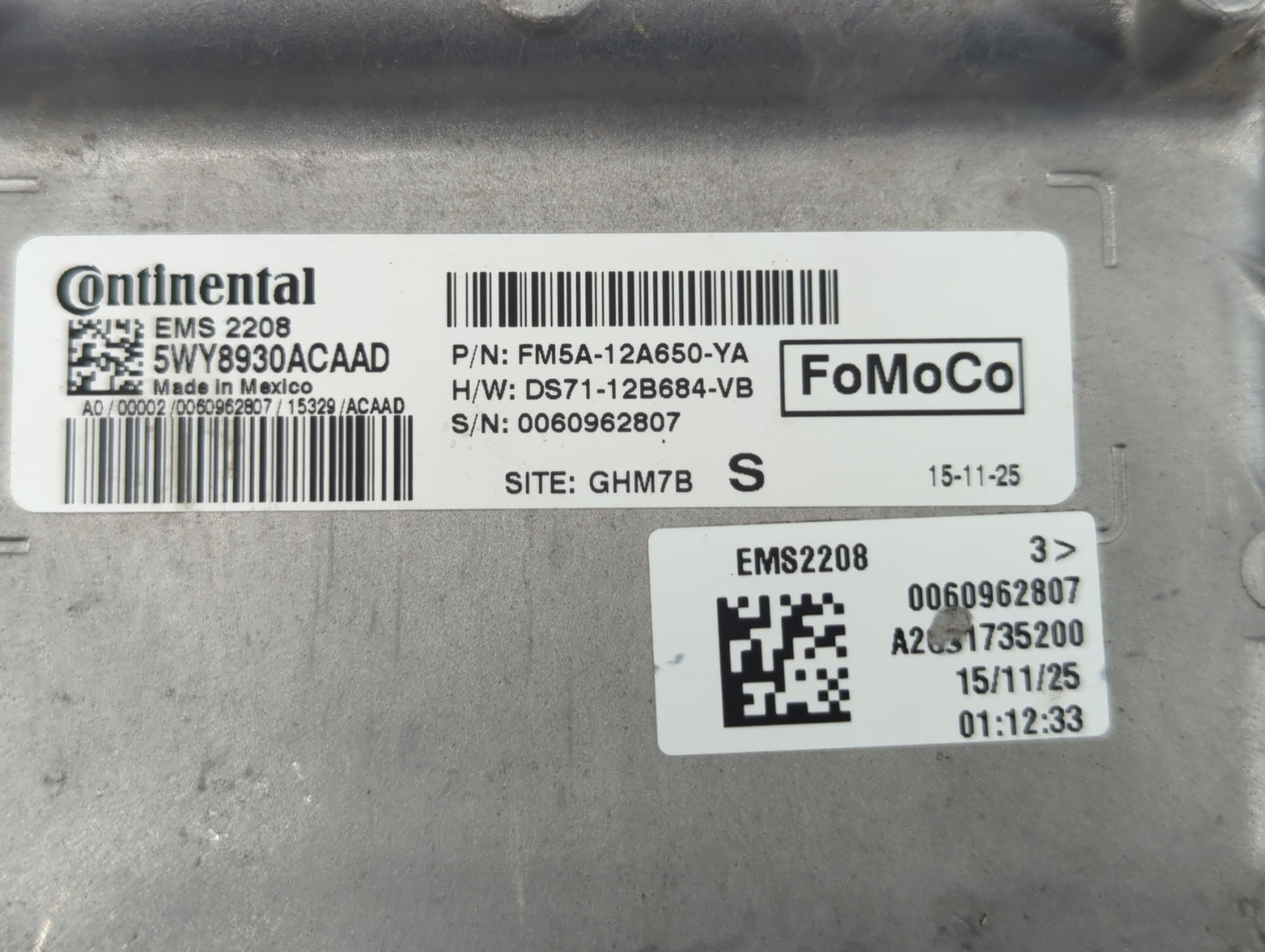 2014-2016 Ford C-Max PCM Engine Control Computer ECU ECM PCU OEM P/N:FM5A-12A650-YA EM5A-12A650-AEA Fits Fits 2014 2015 2016