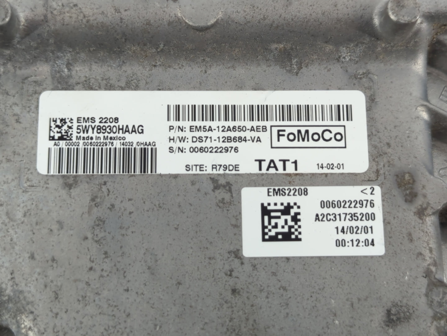 2014-2016 Ford C-Max PCM Engine Control Computer ECU ECM PCU OEM P/N:EM5A-12A650-AEB Fits Fits 2014 2015 2016 OEM Used Auto 