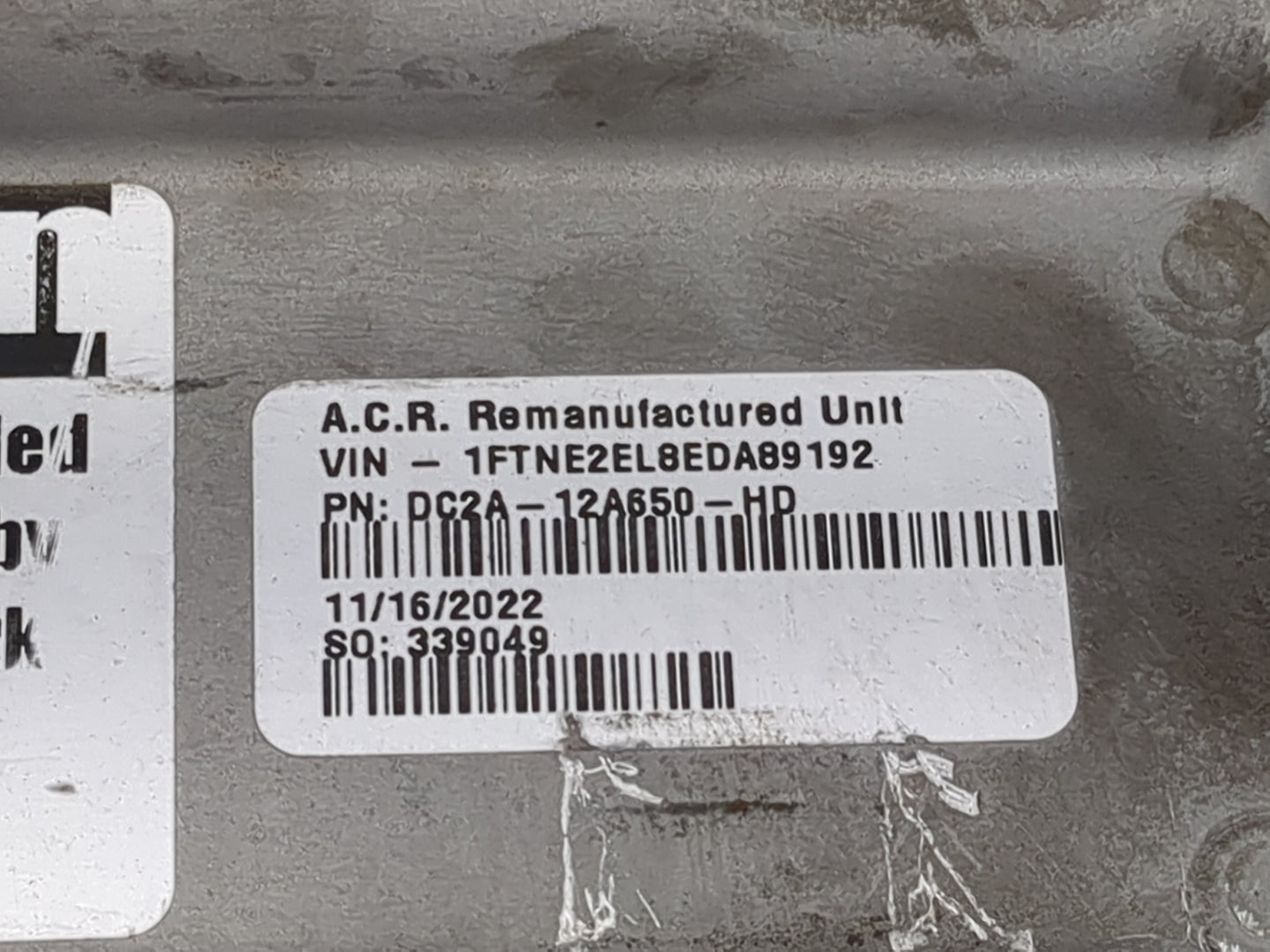 2014 Ford E250 PCM Engine Control Computer ECU ECM PCU OEM P/N:DC2A-12A650-HD Fits OEM Used Auto Parts - Oemusedautoparts1.c
