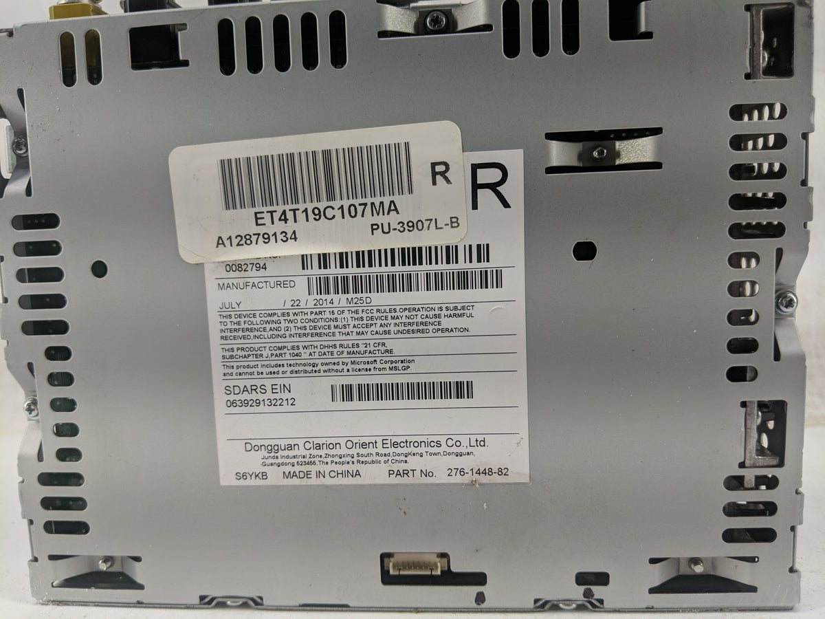 2013-2014 Ford Edge Radio AM FM Cd Player Receiver Replacement P/N:ET4T-19C107-MA PU-3907L-B Fits Fits 2013 2014 OEM Used Au