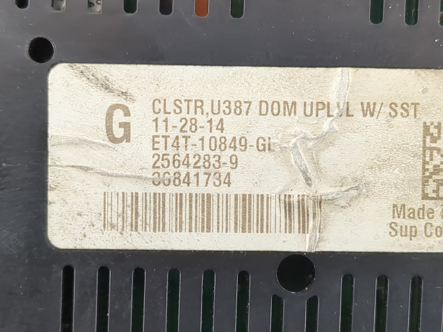 2014 Ford Edge Instrument Cluster Speedometer Gauges P/N:2564283-P ET4T-10849-GL Fits OEM Used Auto Parts - Oemusedautoparts