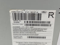 2014 Ford Edge Radio AM FM Cd Player Receiver Replacement P/N:ET4T-19C107-JA Fits OEM Used Auto Parts - Oemusedautoparts1.co