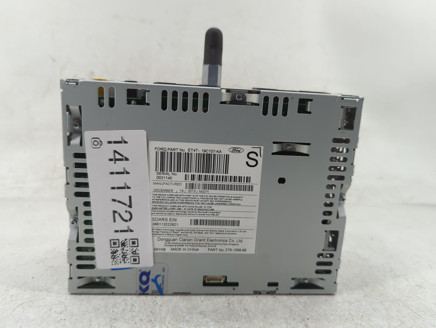 2014 Ford Edge Radio AM FM Cd Player Receiver Replacement P/N:ET4T-19C107-KA Fits OEM Used Auto Parts - Oemusedautoparts1.co